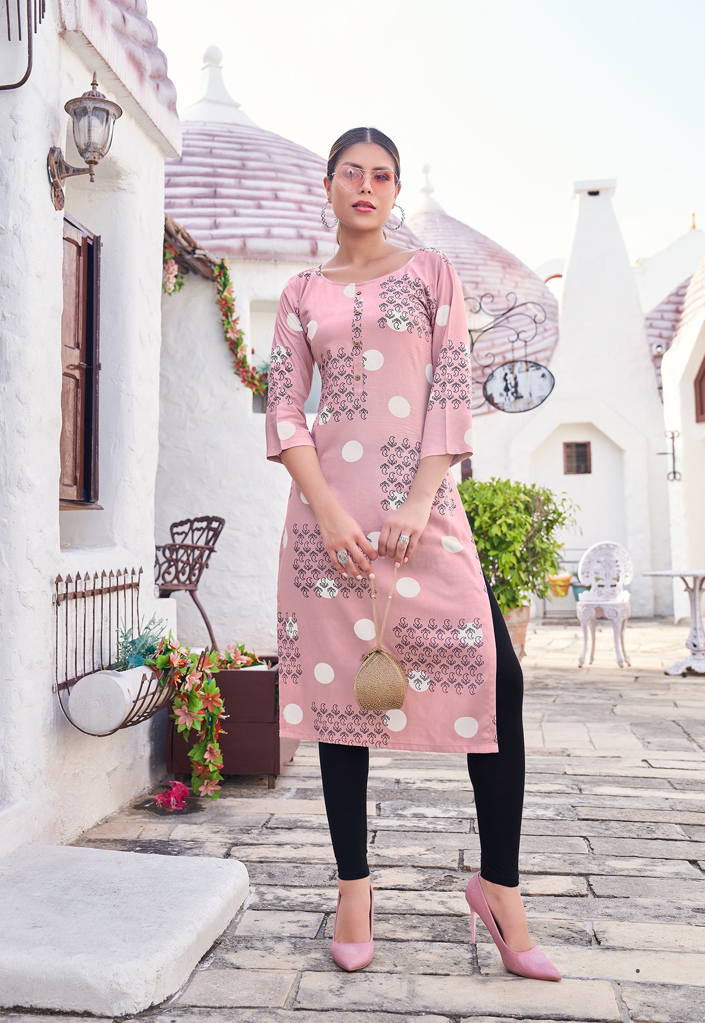 Women Ethnic Motifs Printed Kurti-AKSHARA-32