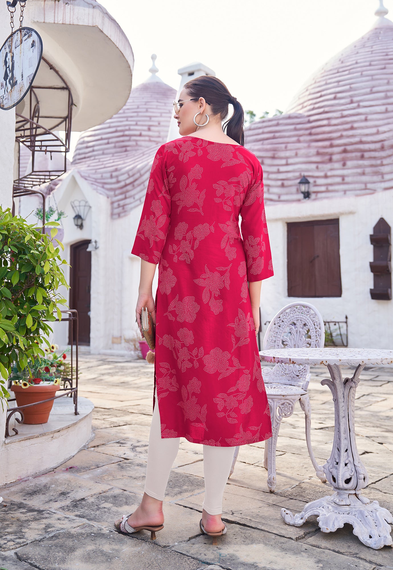 Women Ethnic Motifs Printed Kurti-AKSHARA-32