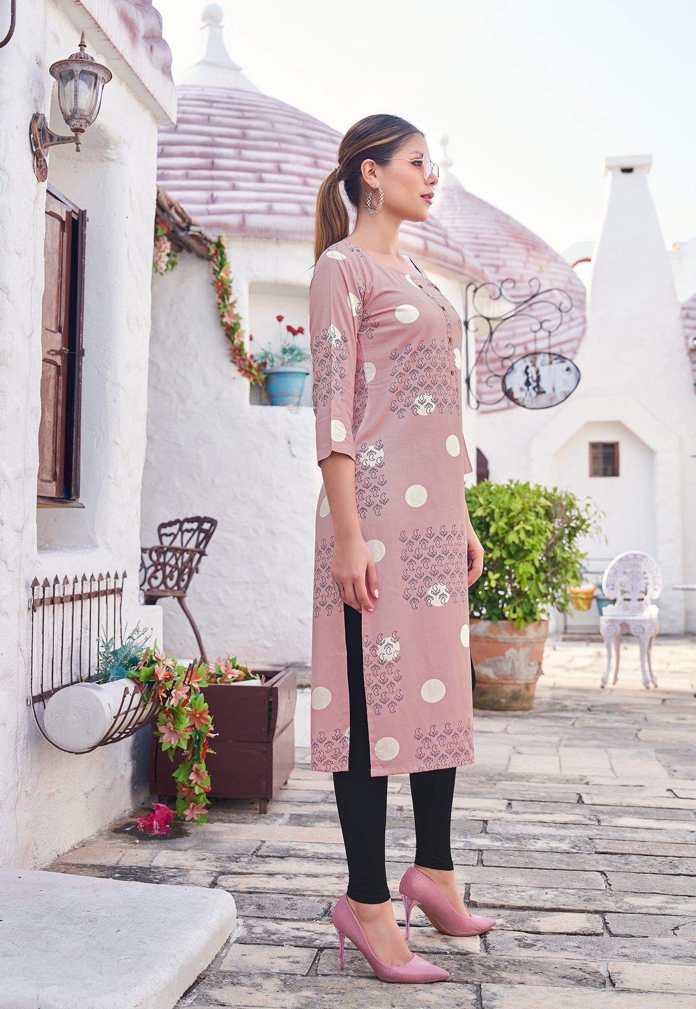 Women Ethnic Motifs Printed Kurti-AKSHARA-32