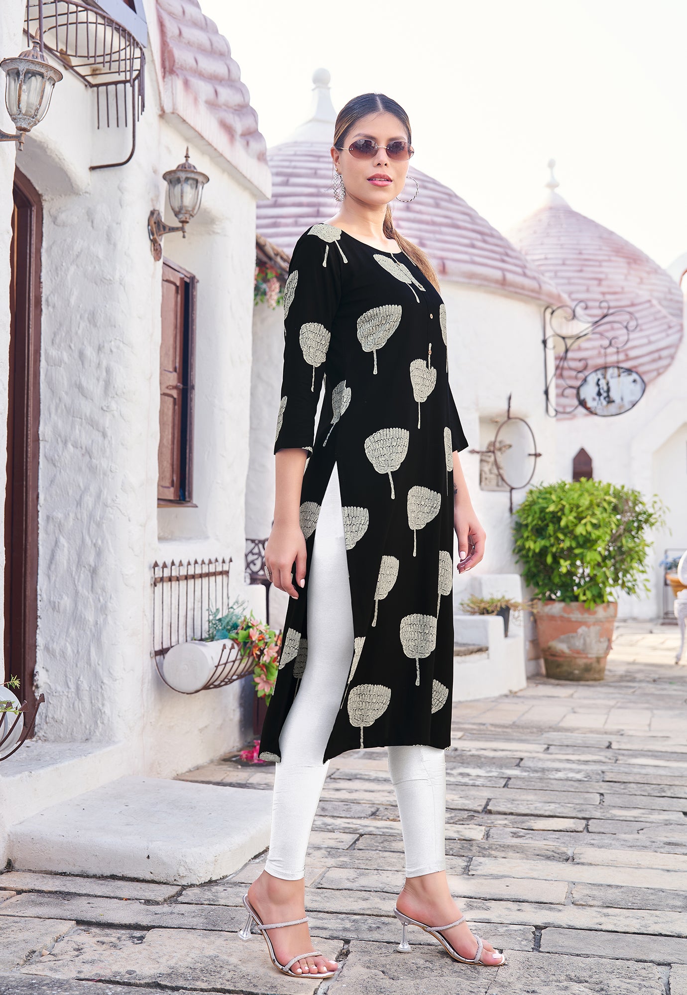 Women Ethnic Motifs Printed Kurti-AKSHARA-32