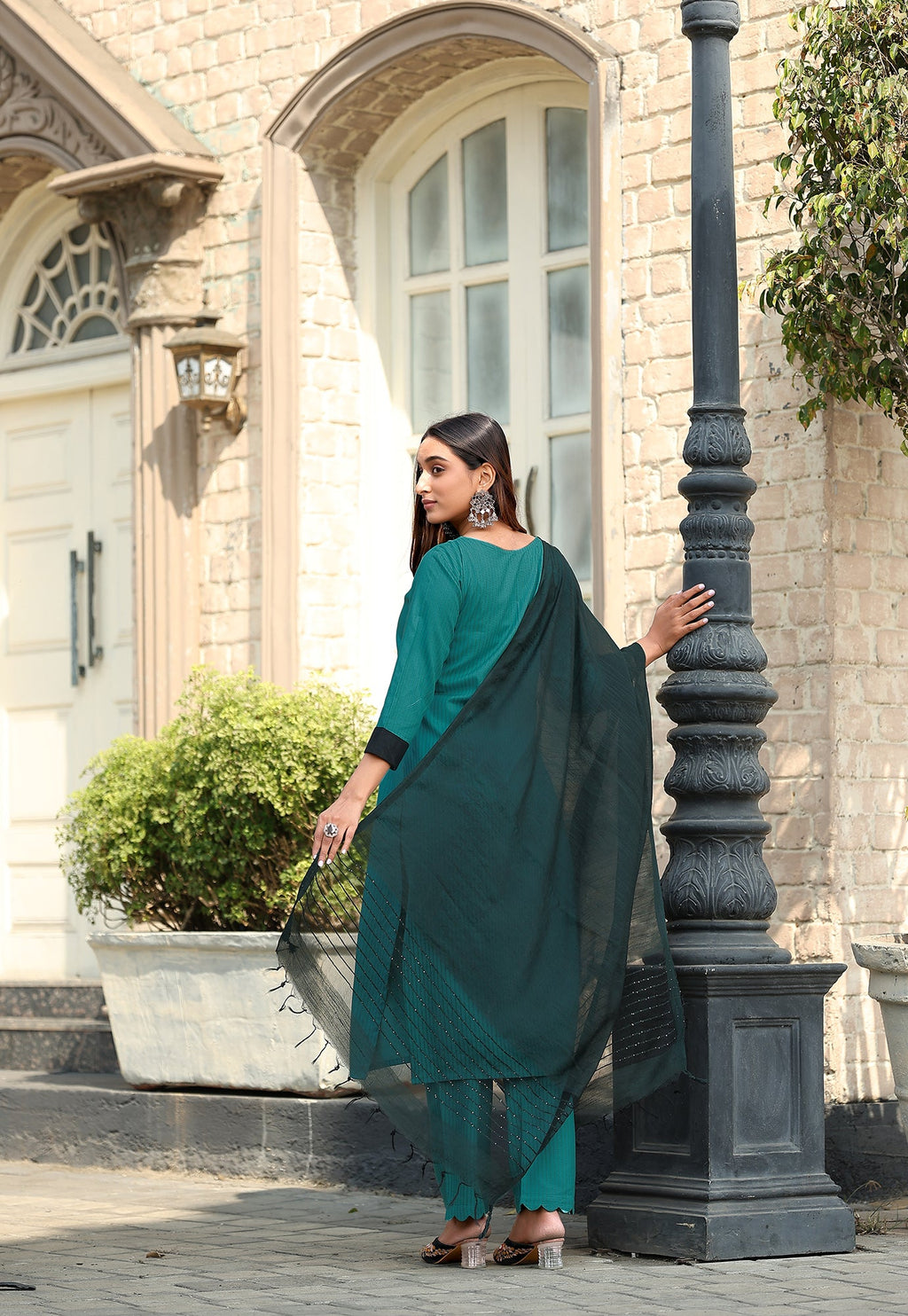 Women Rayon Print Straight Kurta With Pant And Dupatta Suit Set-RASHMIKA