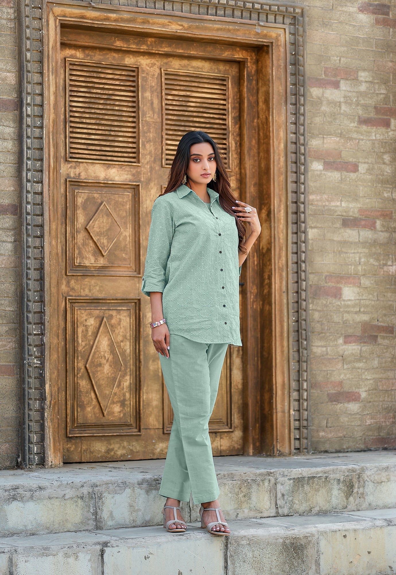 Women Shifli Cotton Casual Wear Co-Ord Set-VEENA