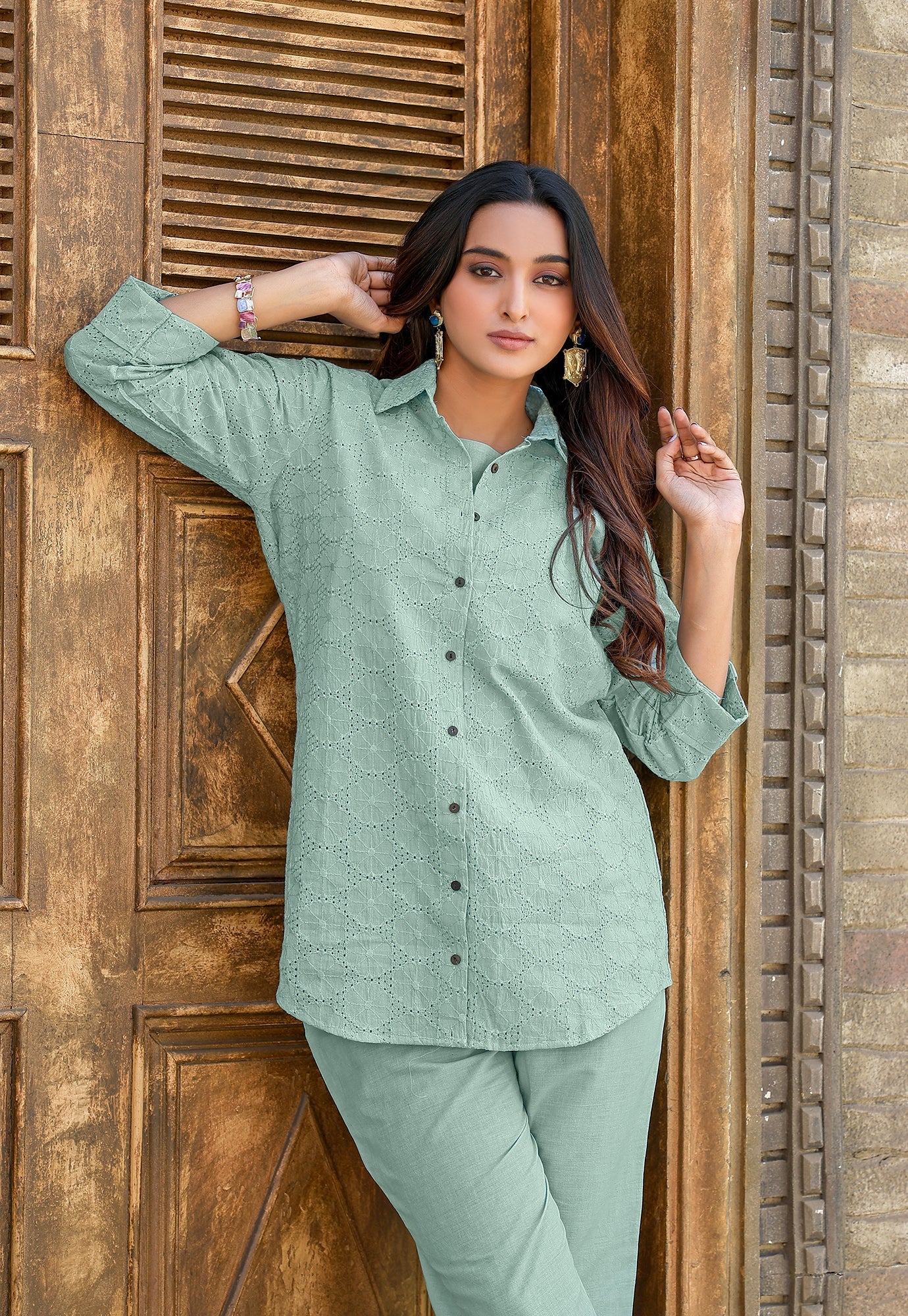Women Shifli Cotton Casual Wear Co-Ord Set-VEENA
