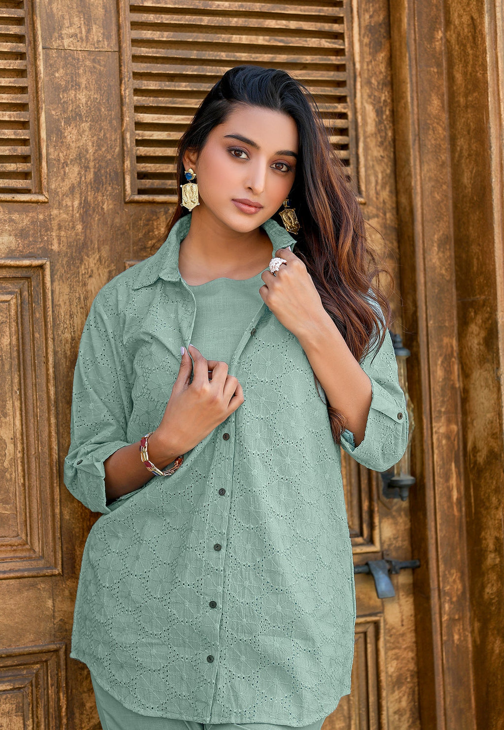Women Shifli Cotton Casual Wear Co-Ord Set-VEENA