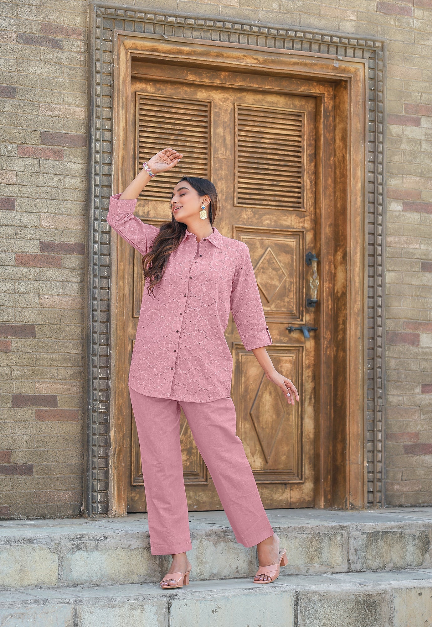 Women Shifli Cotton Casual Wear Co-Ord Set-VEENA