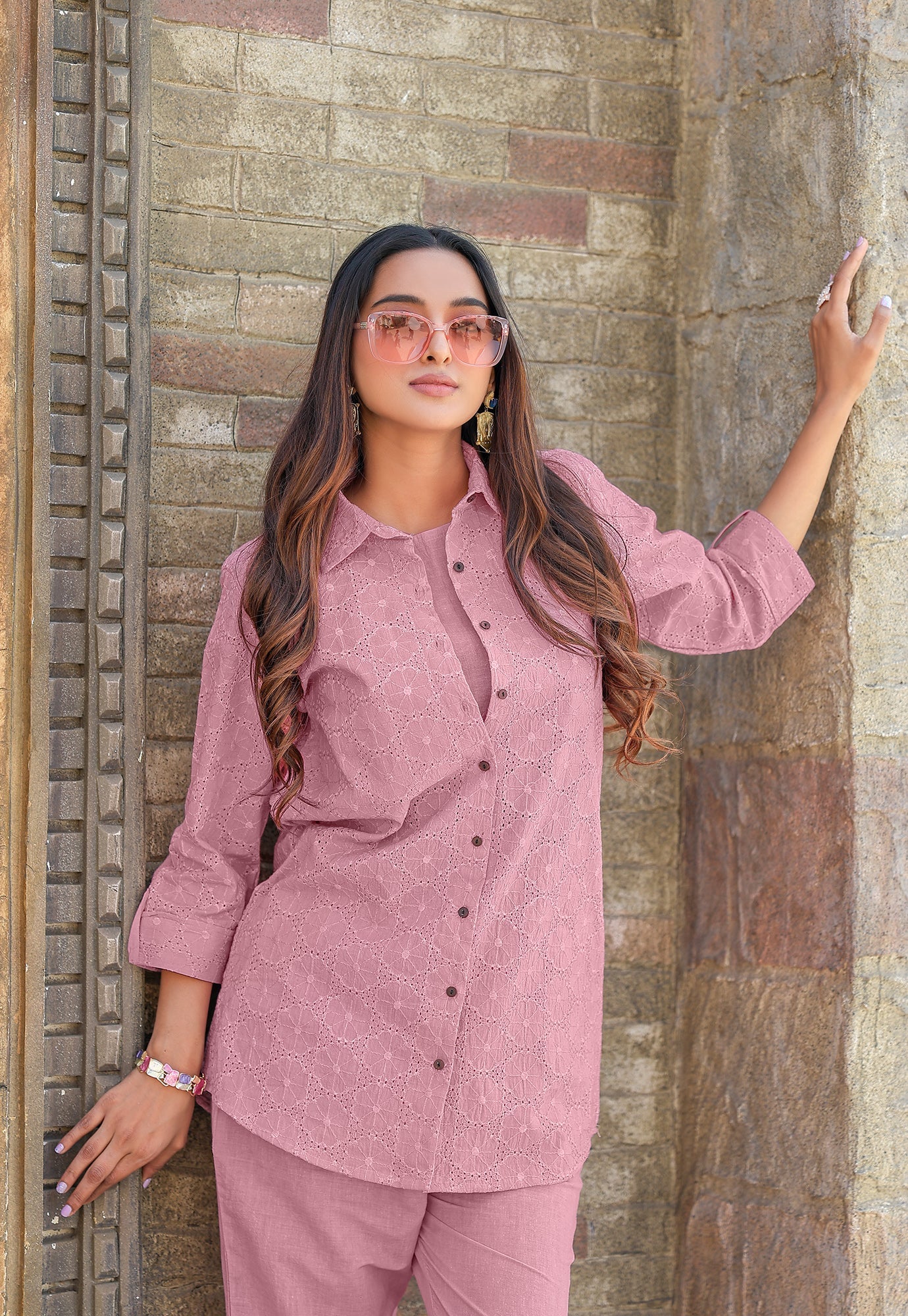 Women Shifli Cotton Casual Wear Co-Ord Set-VEENA