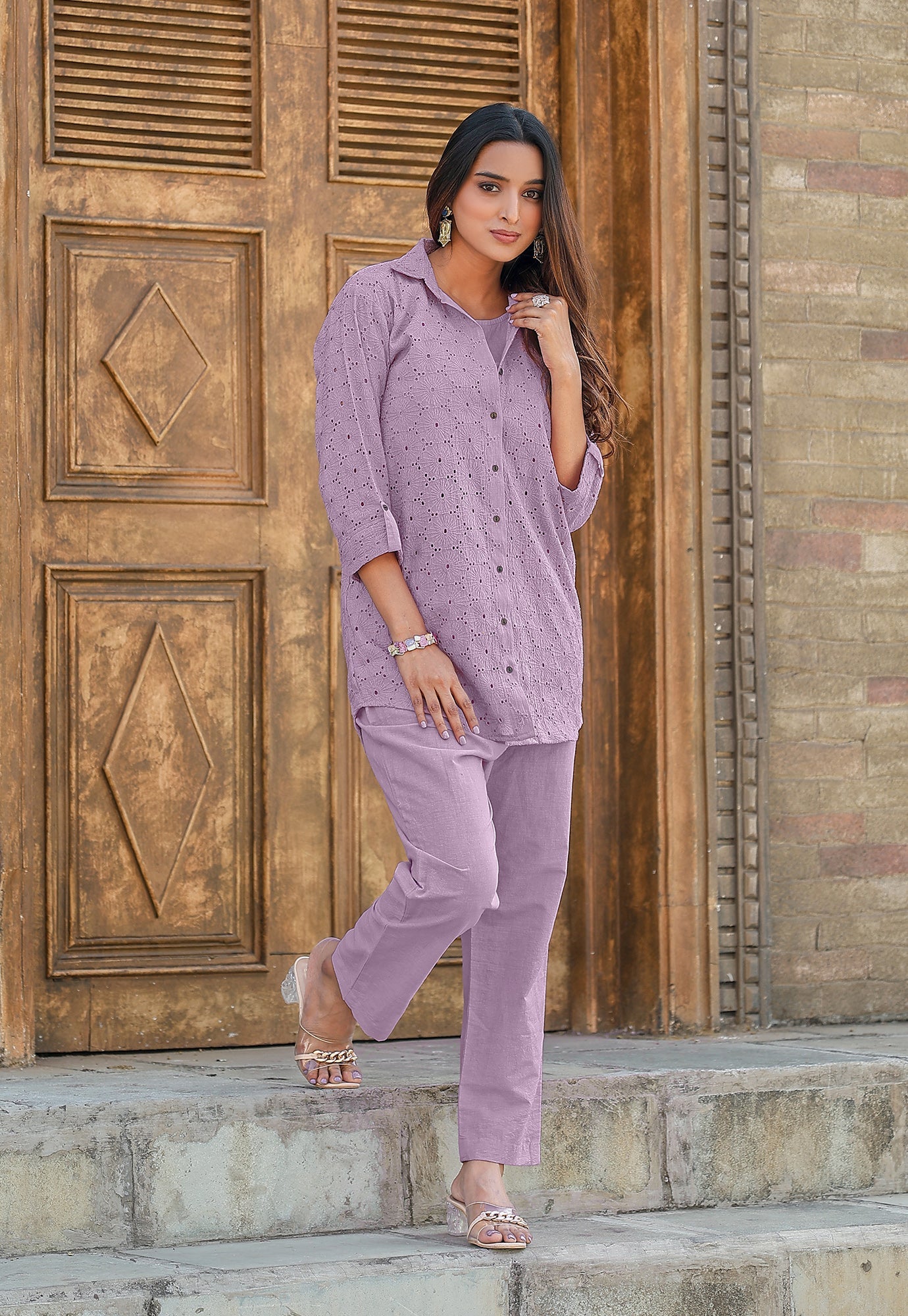 Women Shifli Cotton Casual Wear Co-Ord Set-VEENA