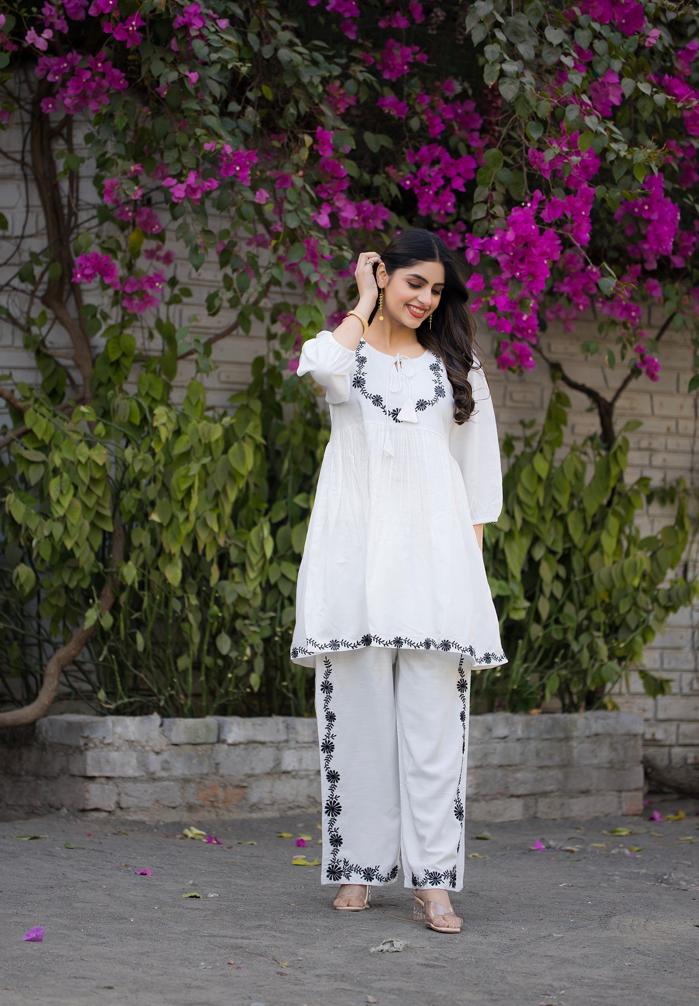 Women Rayon Comfortable and Stylish Kurta & Palazzo Set-ROZELLA