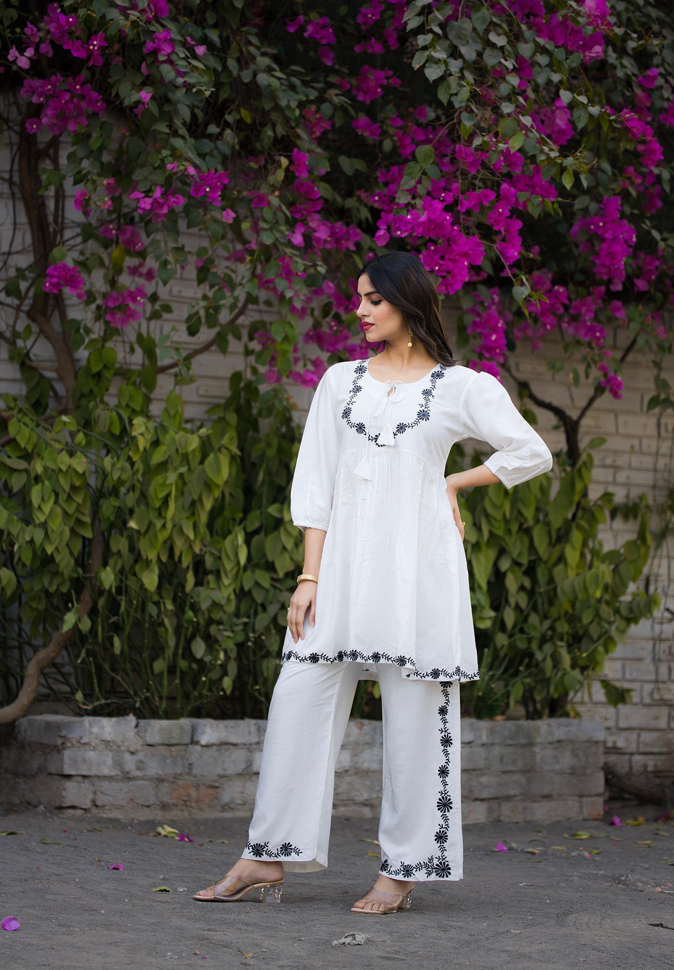 Women Rayon Comfortable and Stylish Kurta & Palazzo Set-ROZELLA