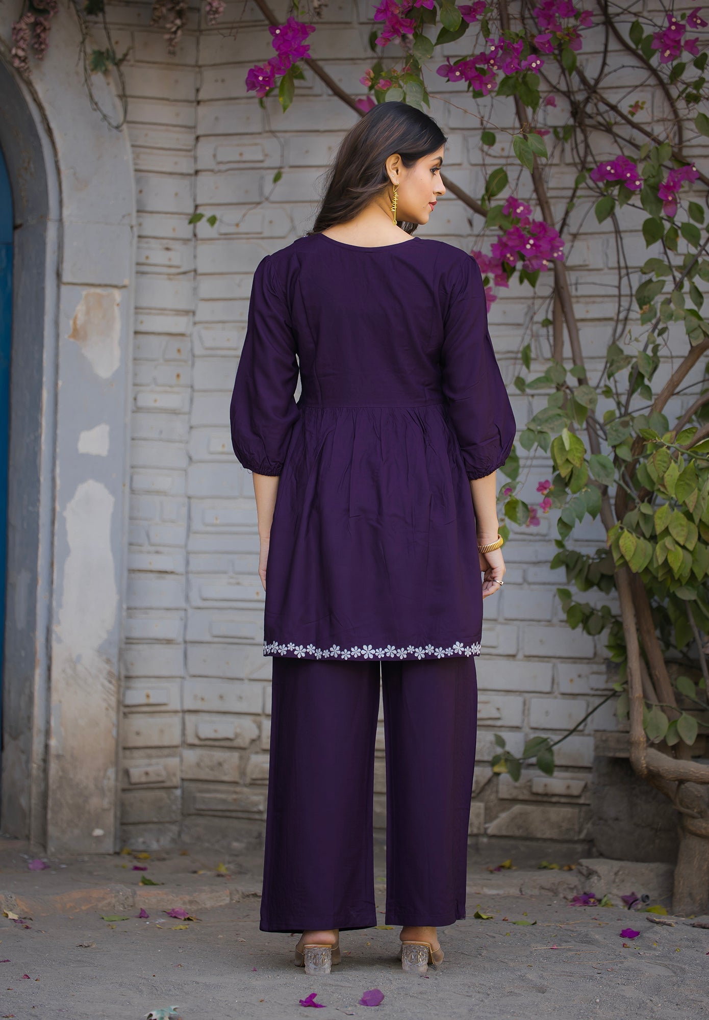 Women Rayon Comfortable and Stylish Kurta & Palazzo Set-ROZELLA
