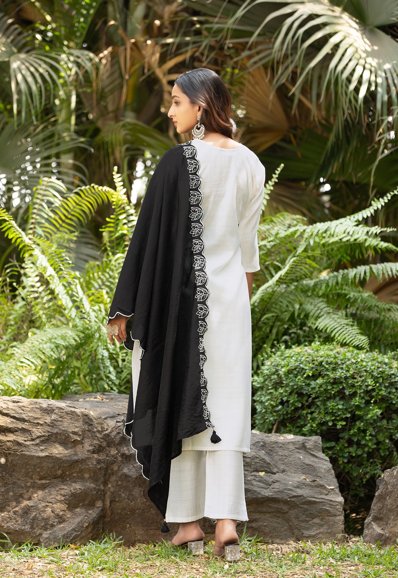 Women Floral Embroidered Kurta with Trousers & Dupatta-ELITE