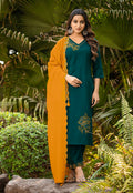 Women Thread & Hand work Viscose weaving Kurta With Trouser & Dupatta-ELITE