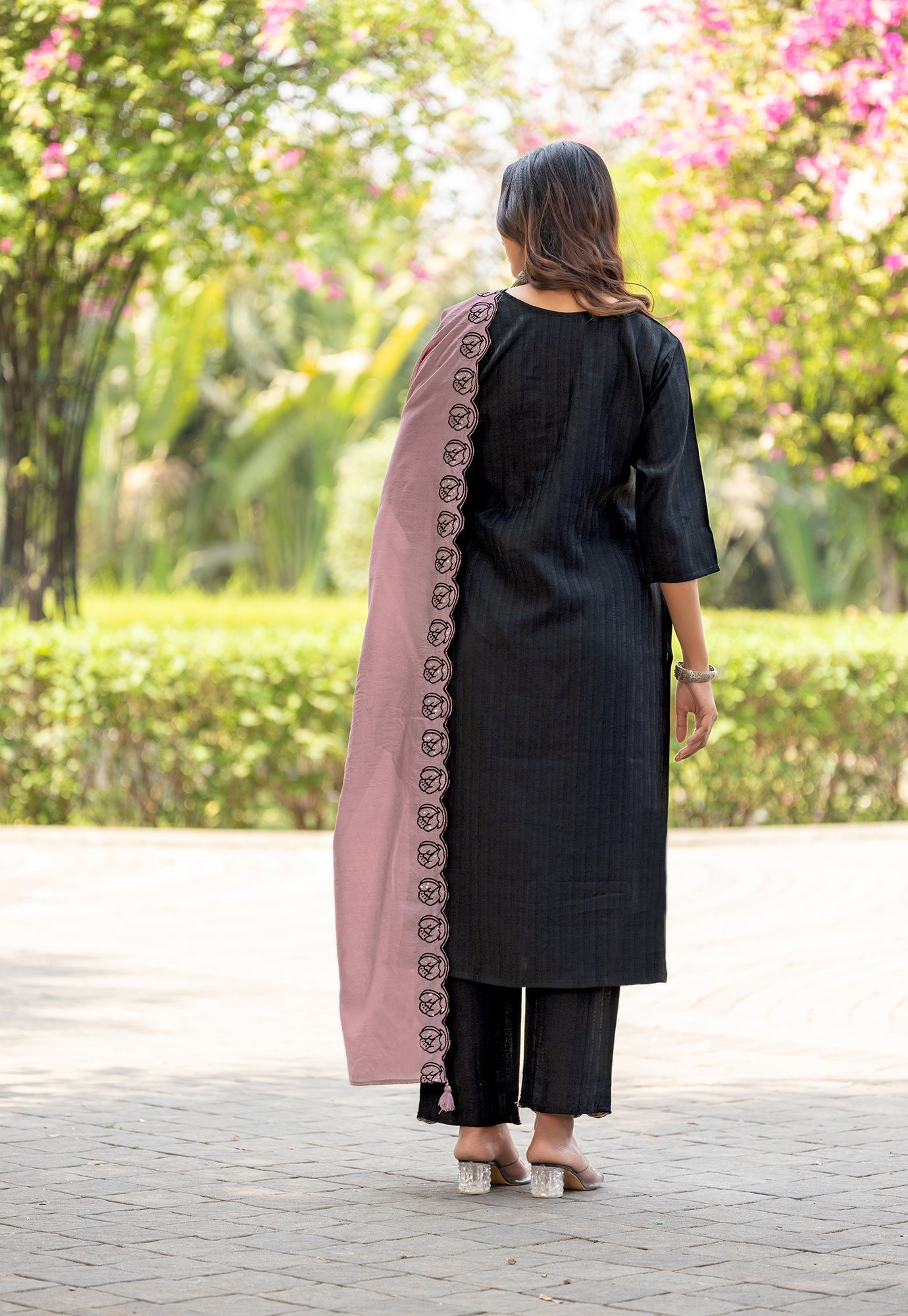 Women Thread & Hand work Viscose weaving Kurta With Trouser & Dupatta-ELITE