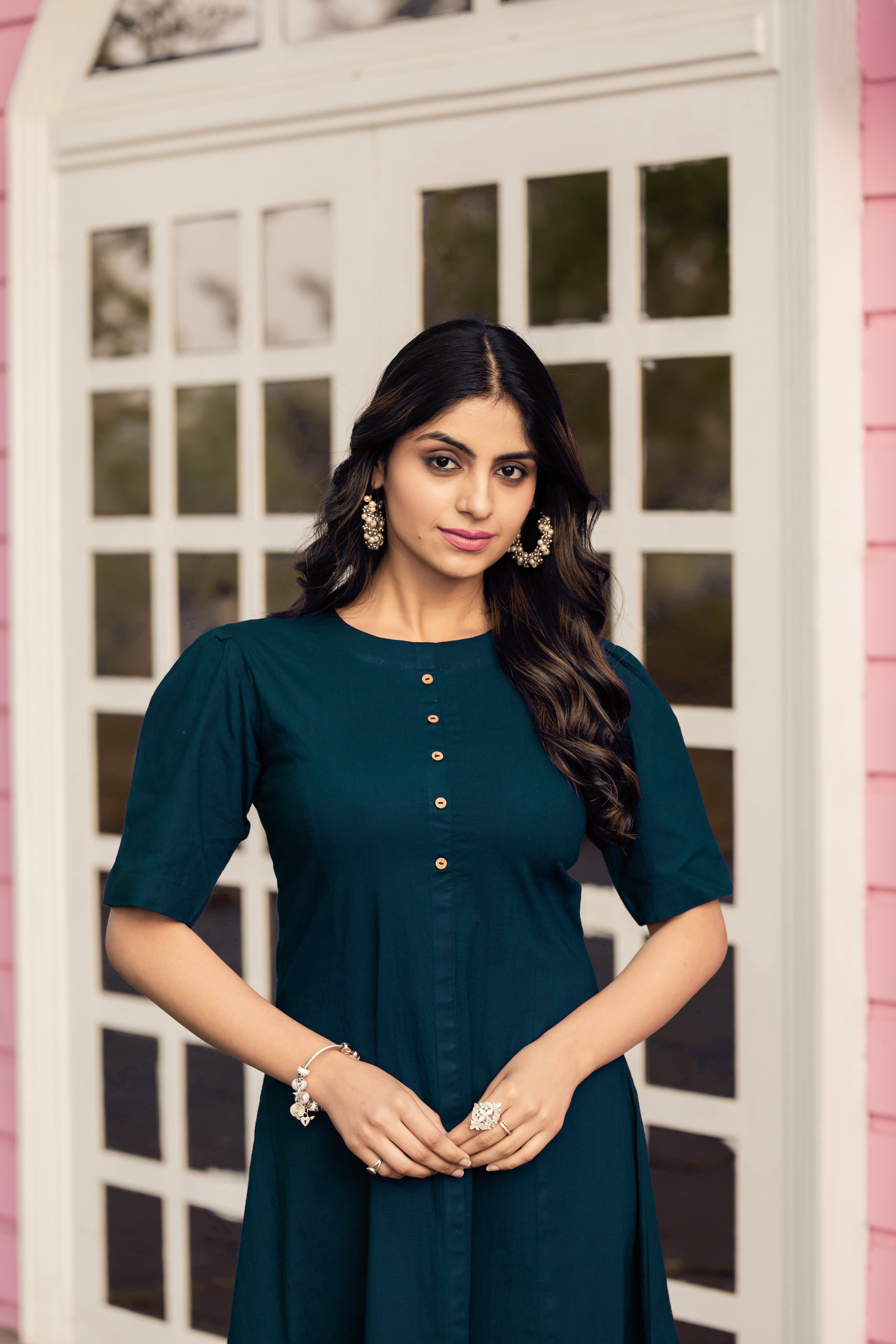 Women Navy Blue Colour Cotton Lycra Flare Above Mini Dress-OD12