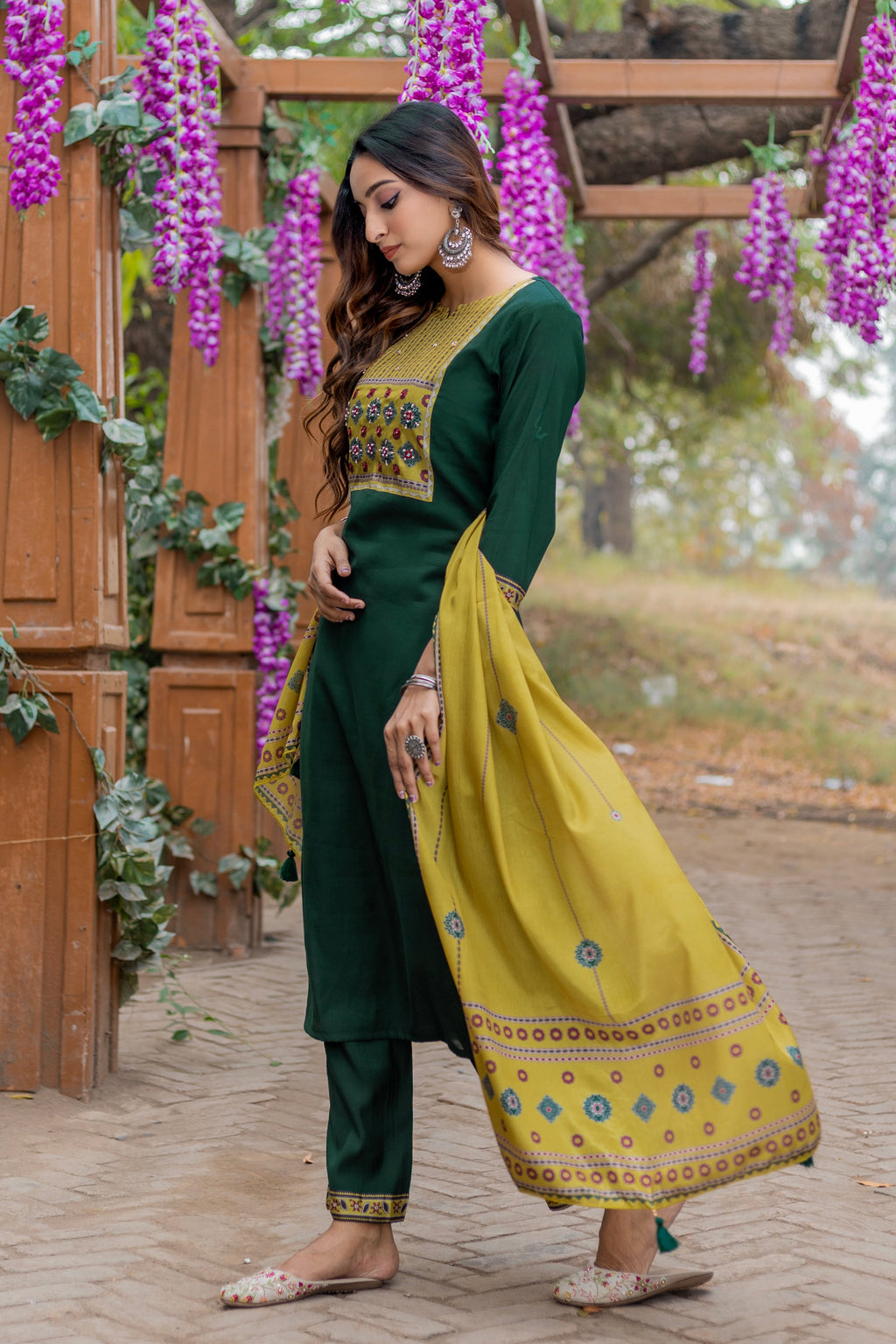 Women Modal Straight Kurta With Pant And Dupatta Suit Set-AMAYA