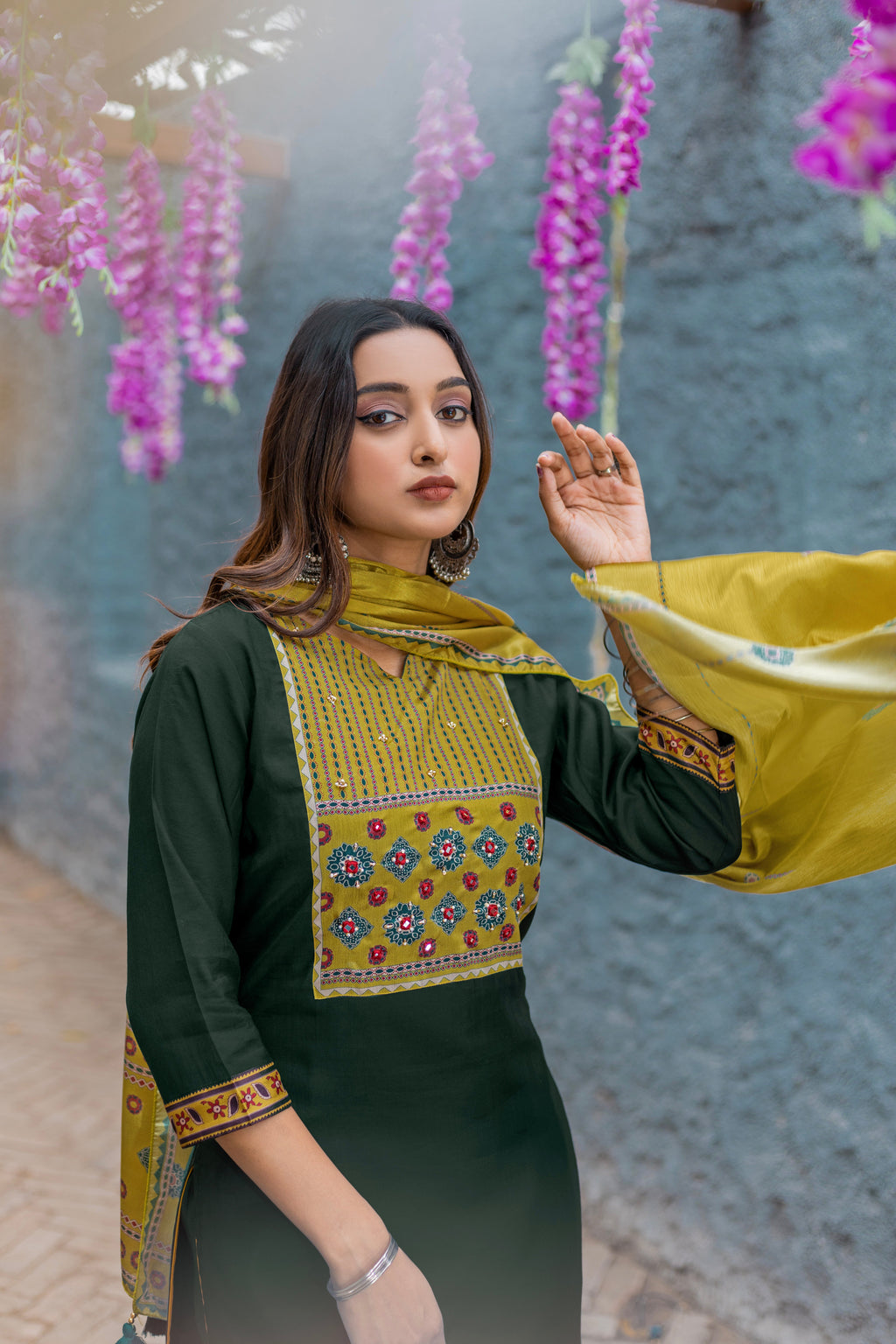 Women Modal Straight Kurta With Pant And Dupatta Suit Set-AMAYA