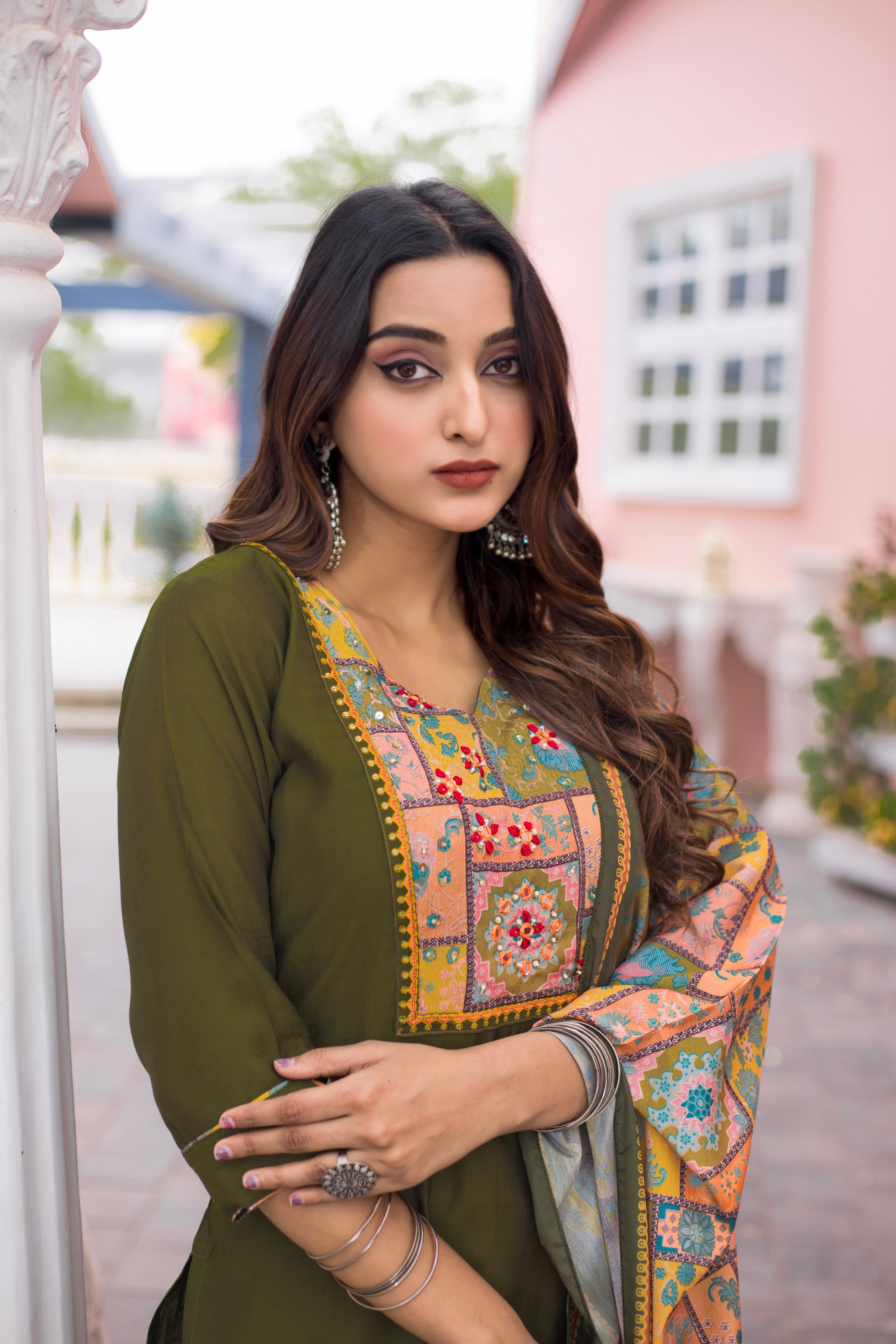 Women Modal Print  Straight Kurta With Pant And Dupatta Suit Set-DAY LIGHT