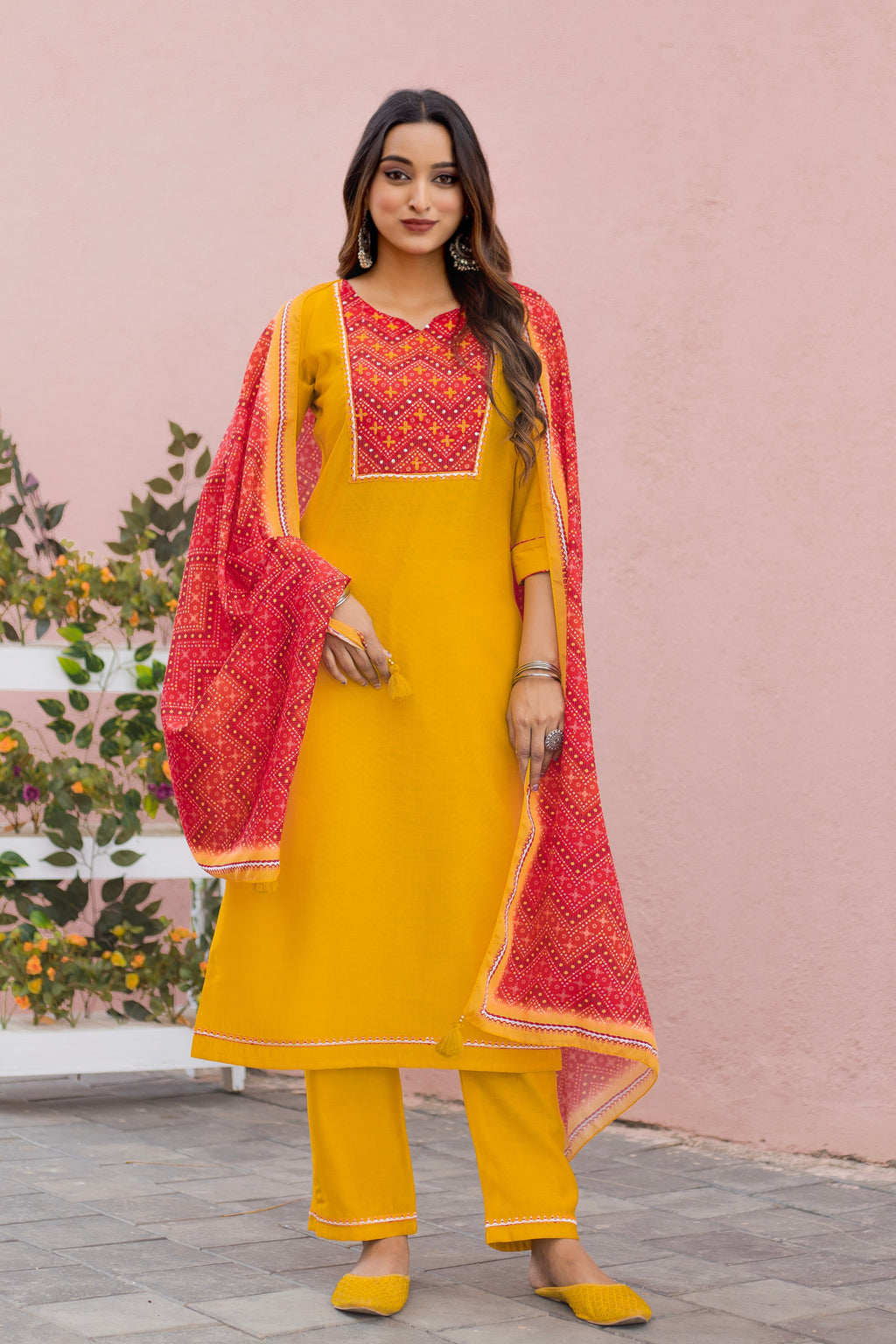 Women Modal Print  Straight Kurta With Pant And Dupatta Suit Set-DAY LIGHT