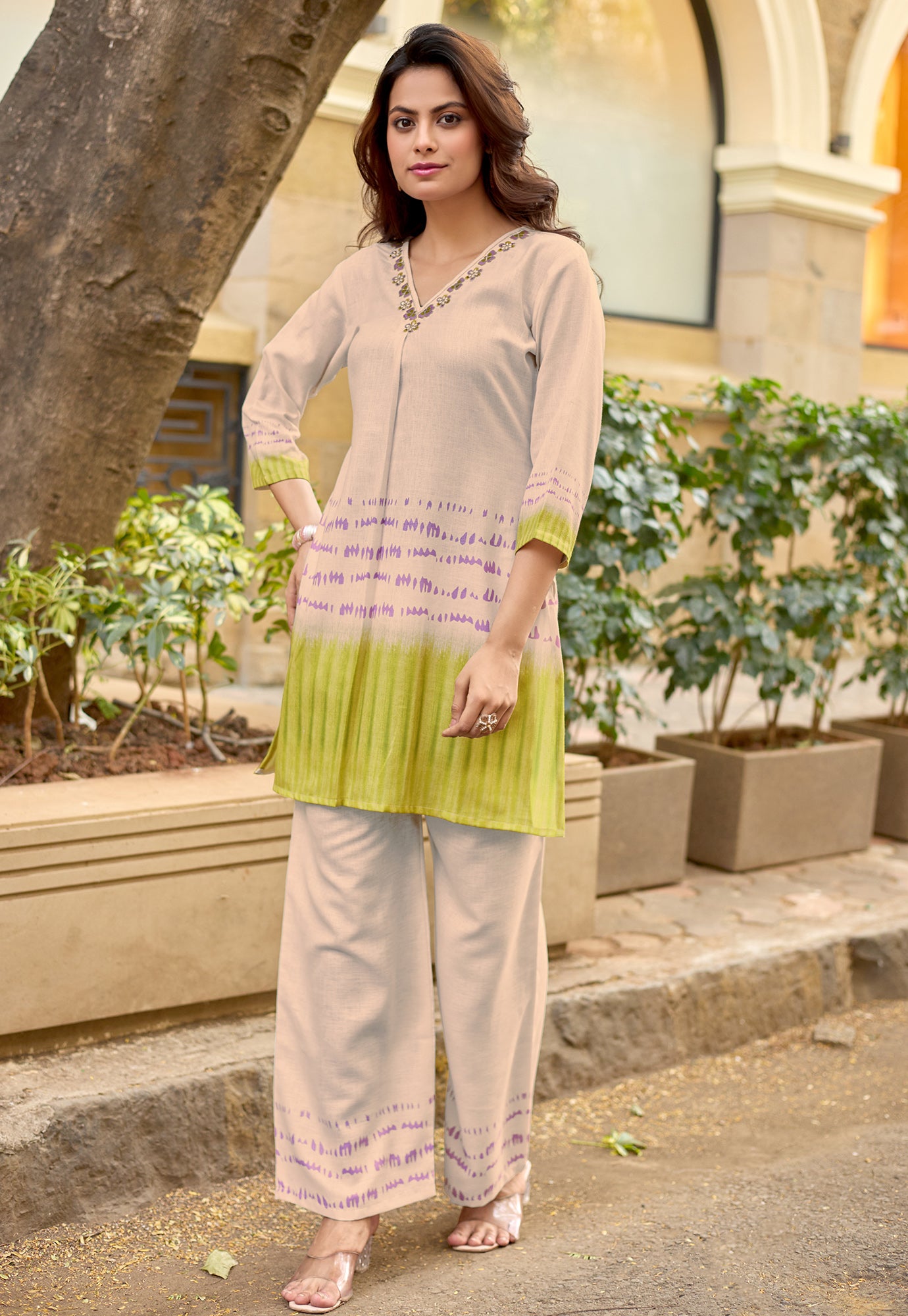 Women Ethnic Motifs Printed Regular Co-ords-KS-1035