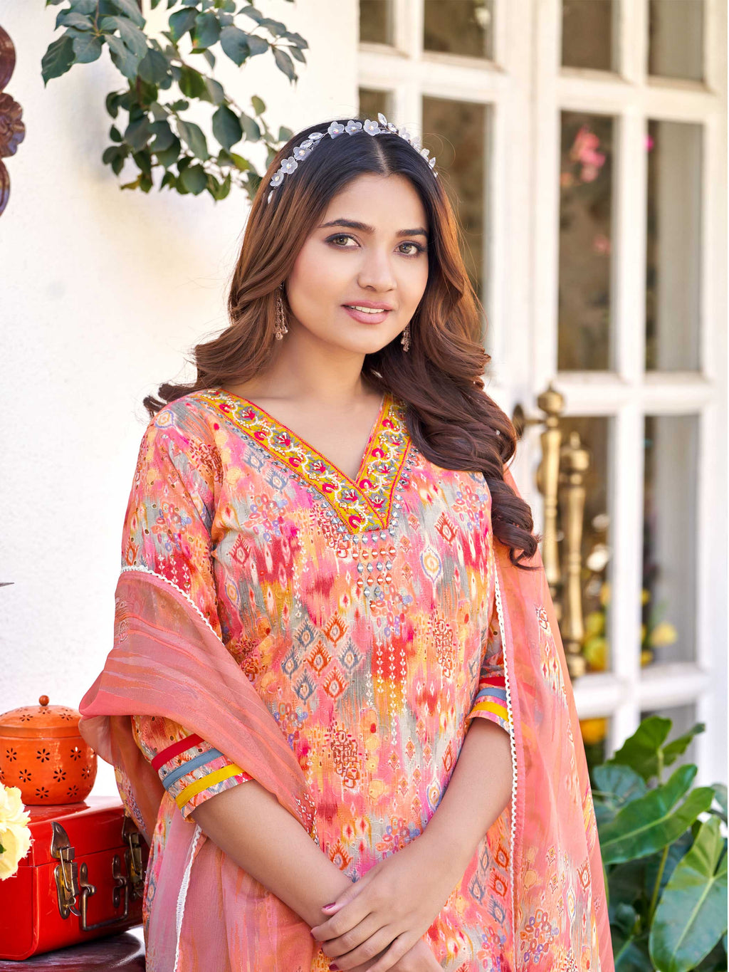 Floral Print Kurta set - MT 8158