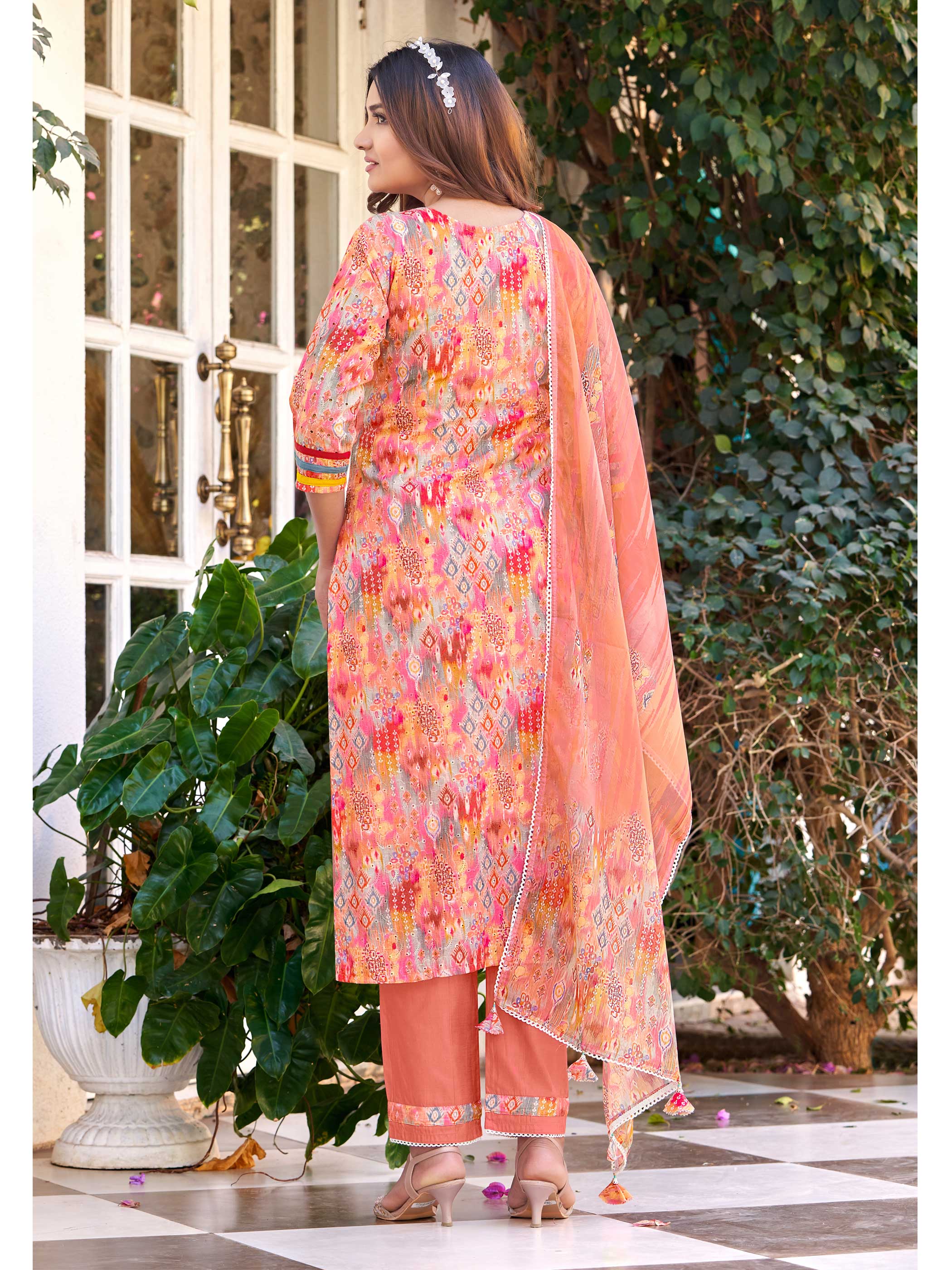 Floral Print Kurta set - MT 8158