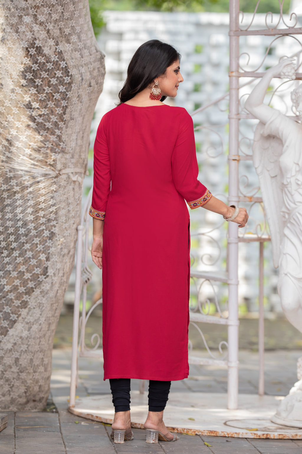 Luxurious Comfort The Blue Heavy Rayon straight Kurti-PALAK39