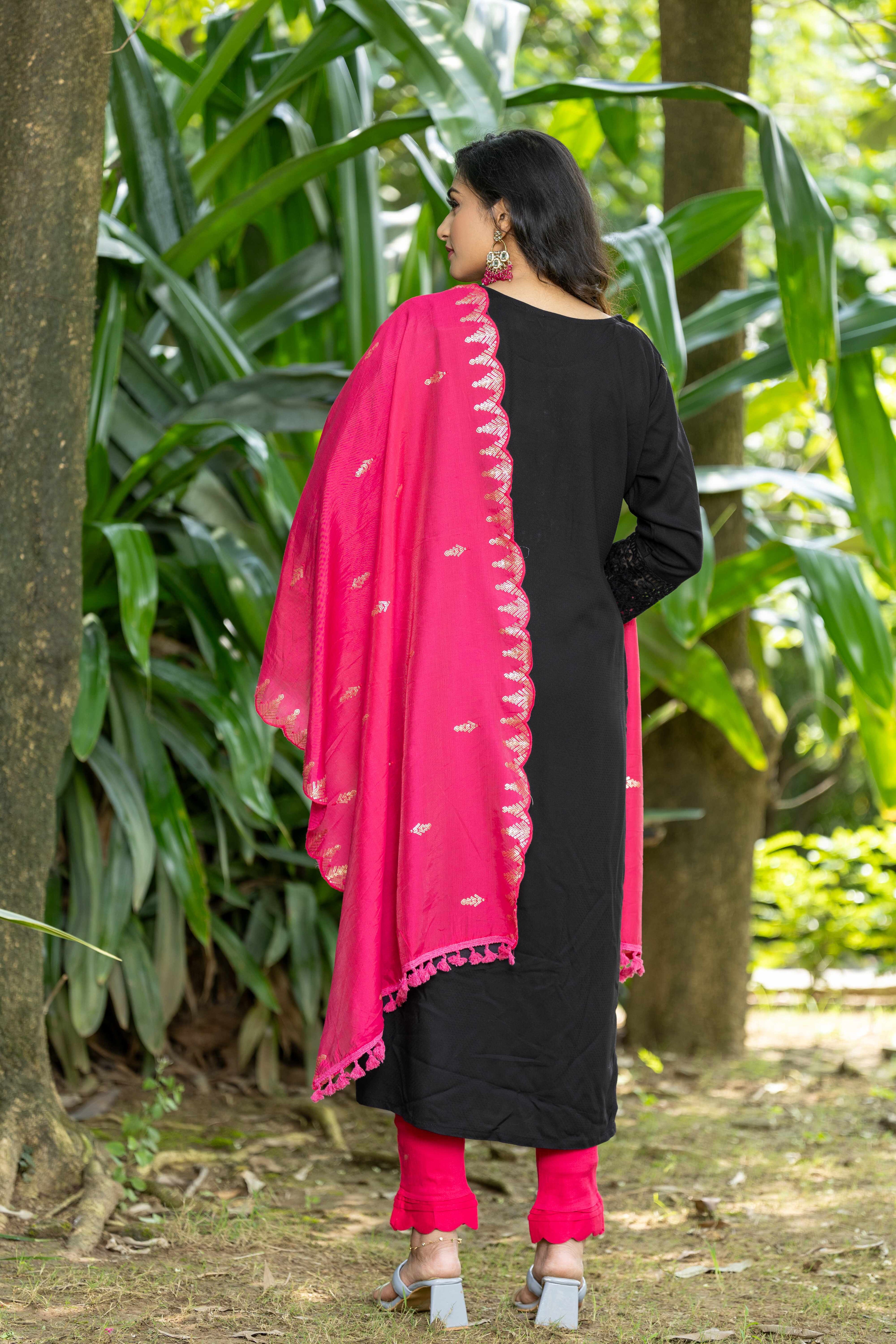WOMEN STRIGHT KURTA SET WITH DUPATTA-WG/1006