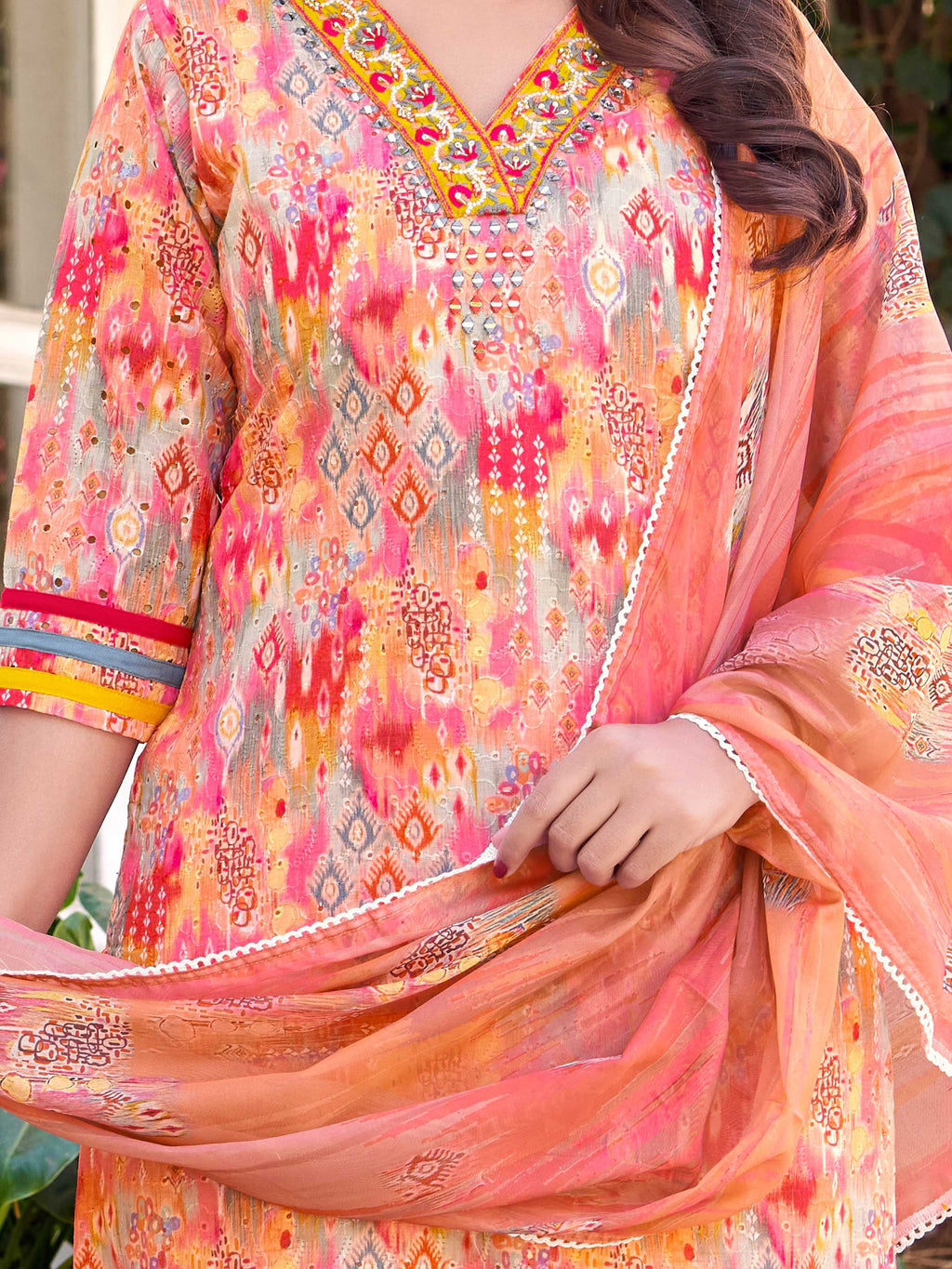 Floral Print Kurta set - MT 8158